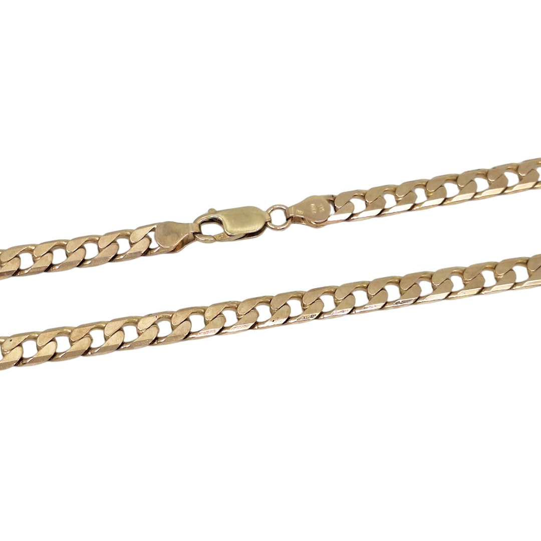 9ct Yellow Gold Curb Chain 18"