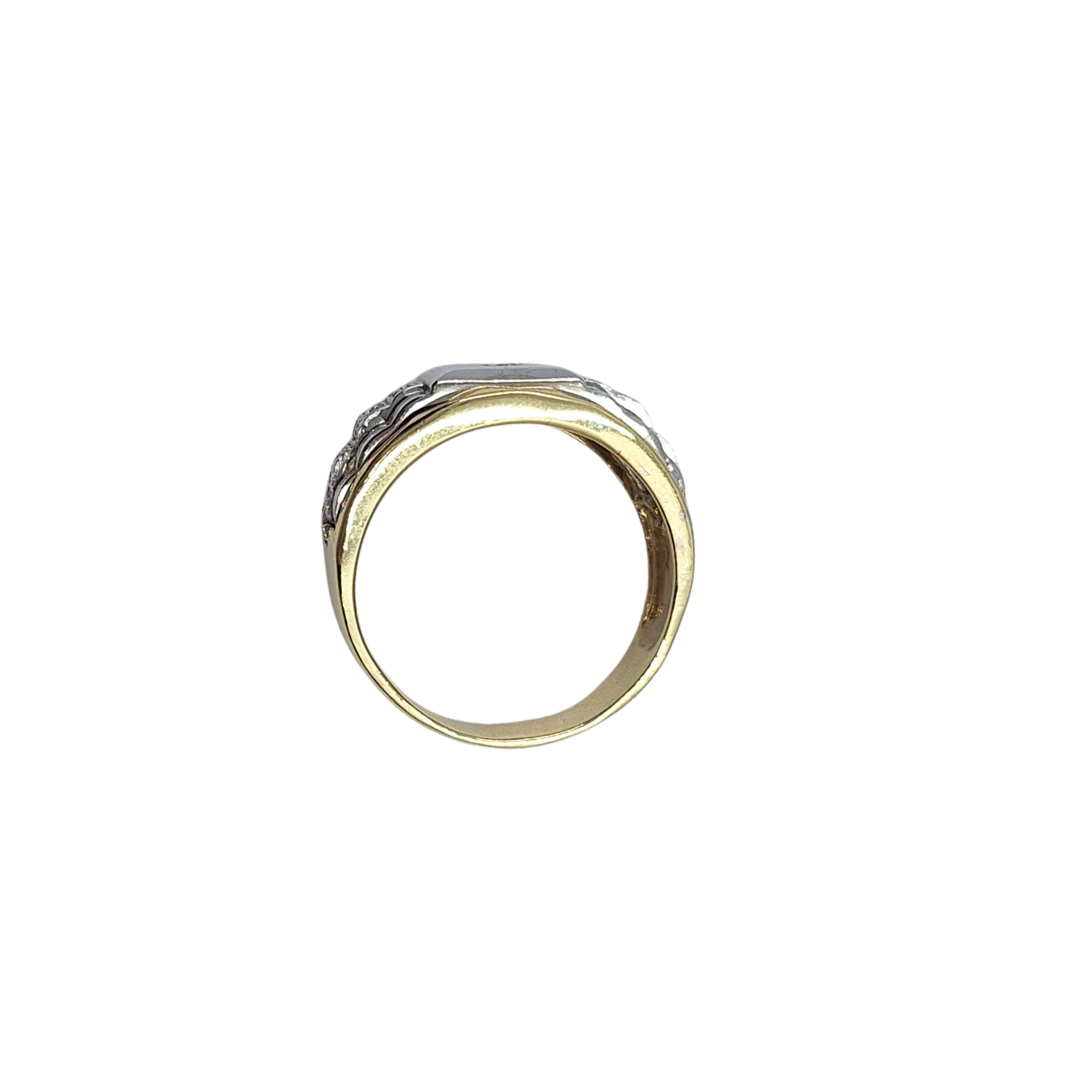 9ct Yellow Gold Cz Rolex Style Ring