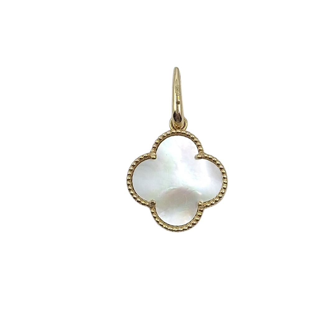 9ct Yellow Gold MOP Clover Pendant