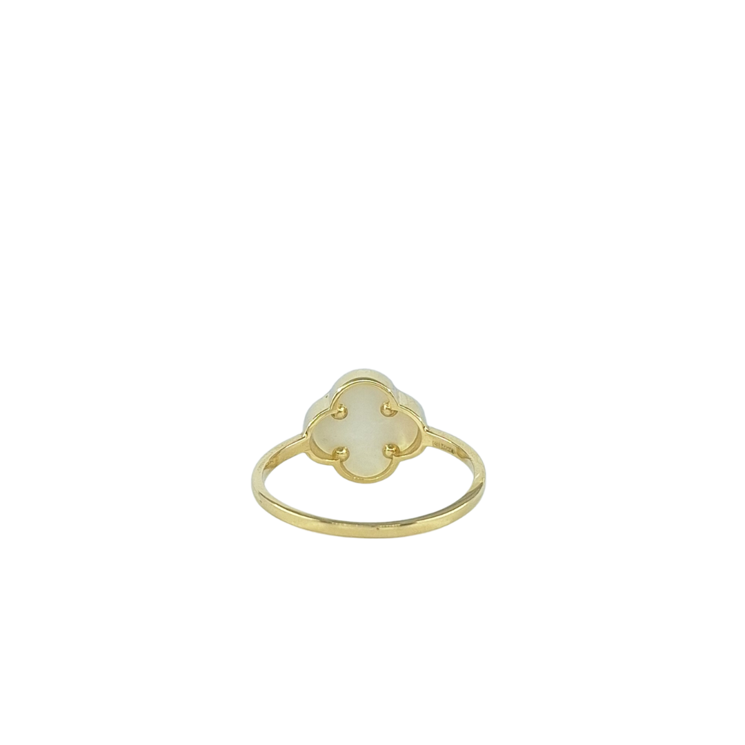 9ct Yellow Gold MOP Clover Ring