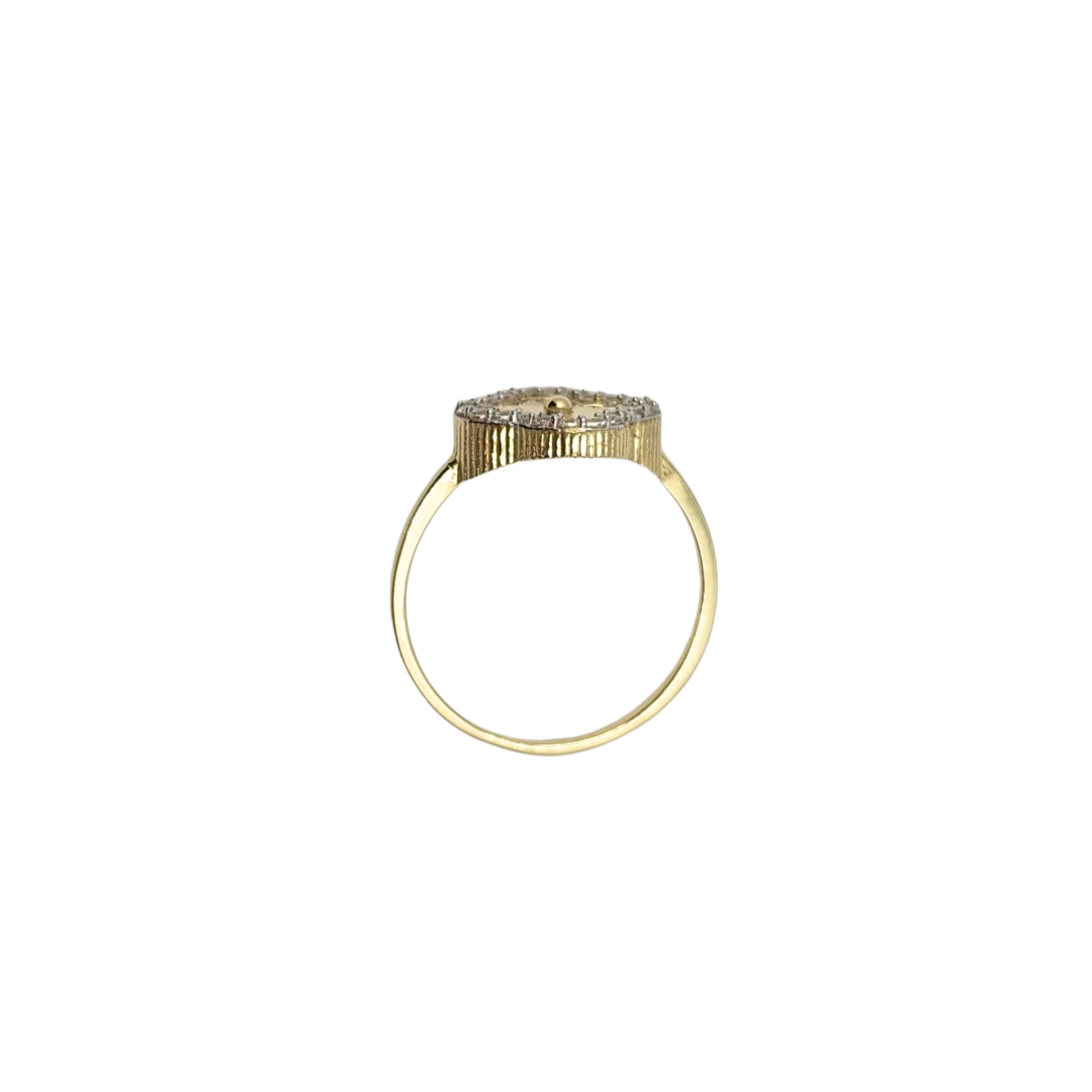 9ct Yellow Gold CZ Clover Ring