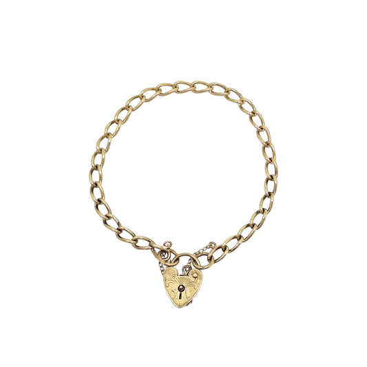 9ct Yellow Gold Charm Bracelet 8"