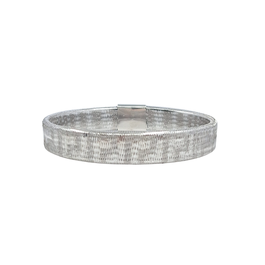 18ct White Gold Expanding Stretch Bangle