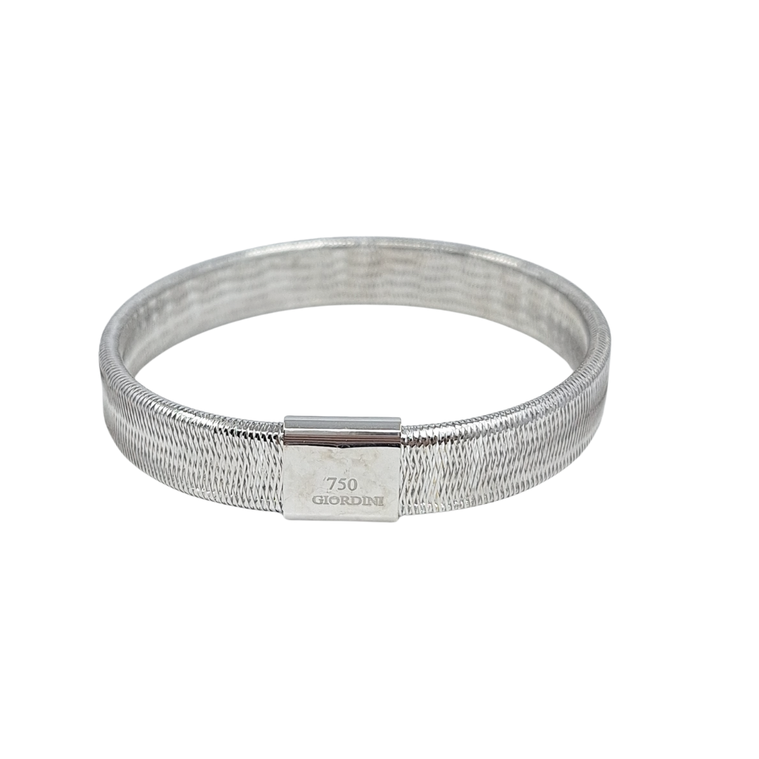 18ct White Gold Expanding Stretch Bangle