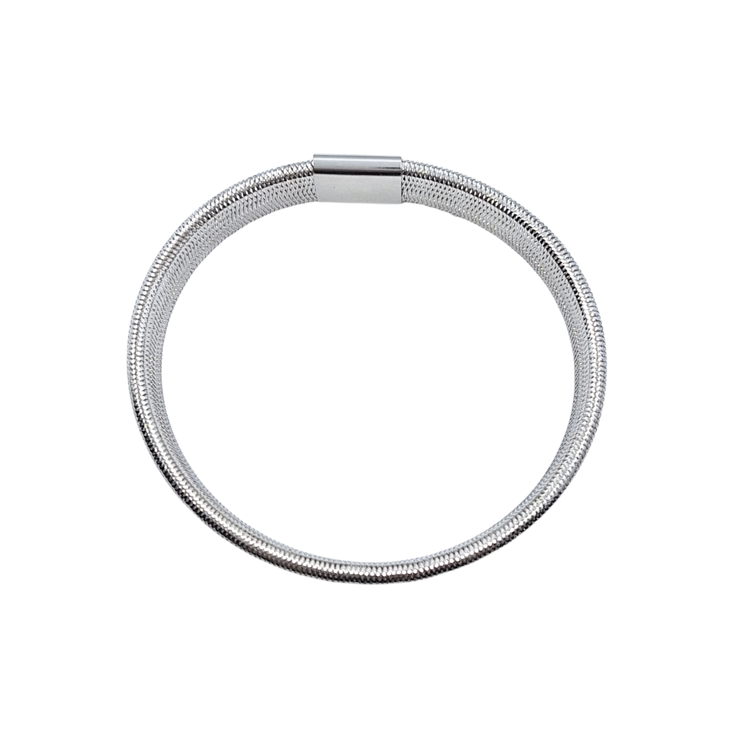 18ct White Gold Expanding Stretch Bangle