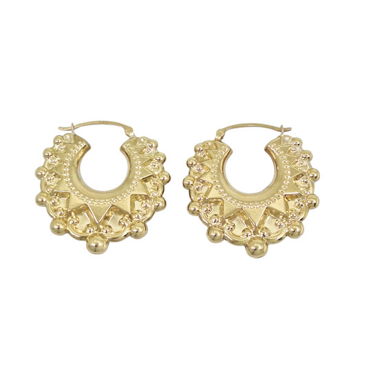 9ct Yellow Gold Creole Earrings