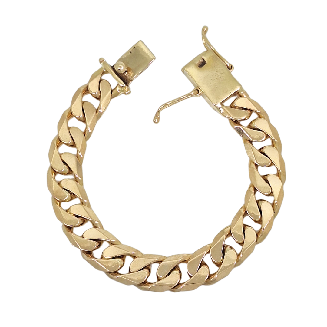9ct Yellow Gold Curb Bracelet 8"