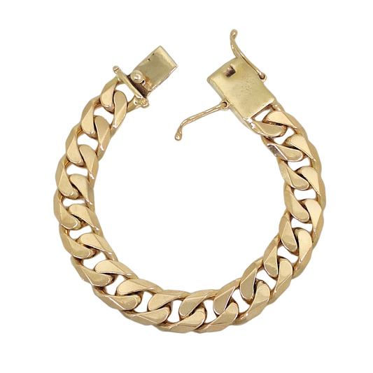 9ct Yellow Gold Curb Bracelet 8"