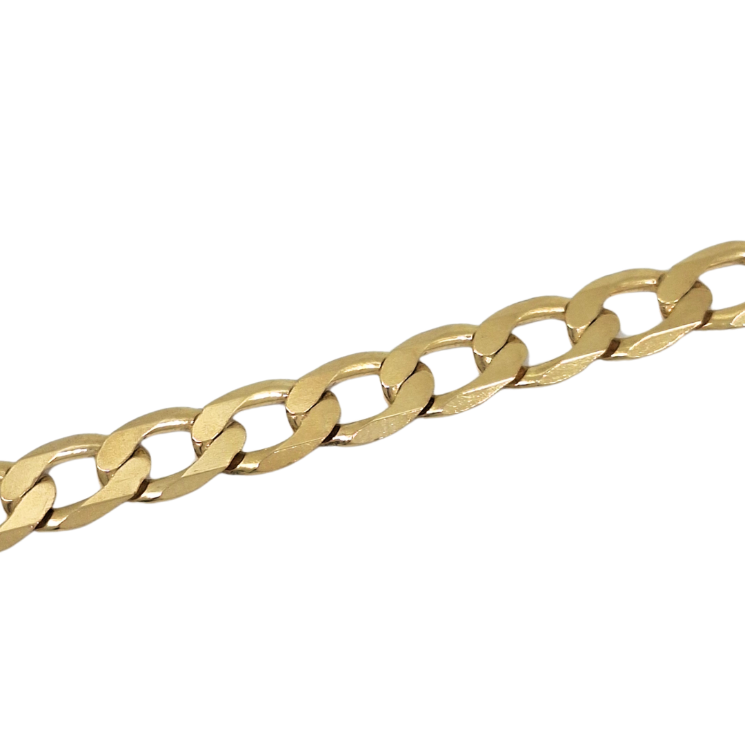 9ct Yellow Gold Curb Bracelet 8"