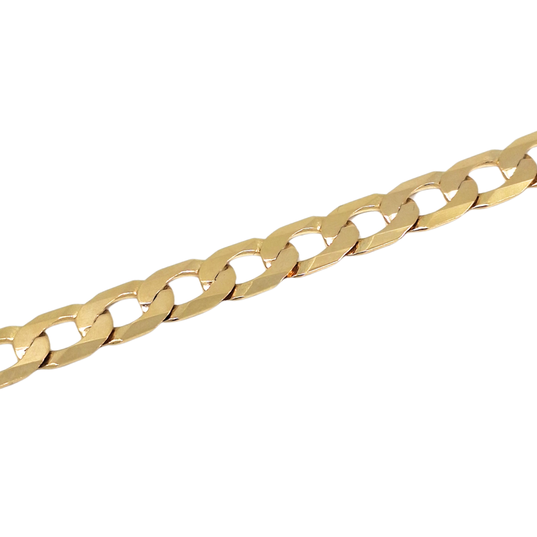 9ct Yellow Gold Curb Bracelet 8.5"