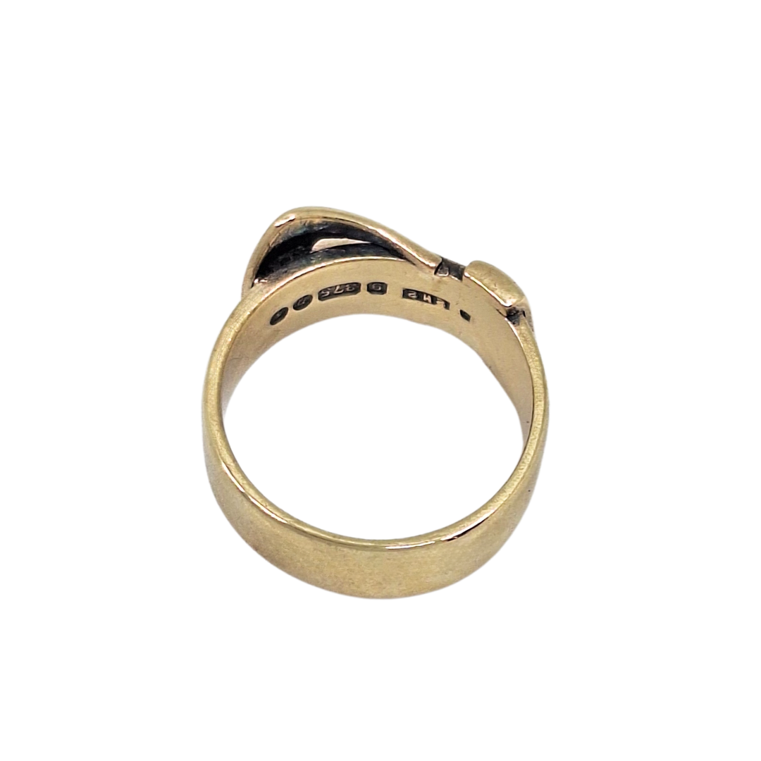 9ct Yellow Gold Buckle Ring