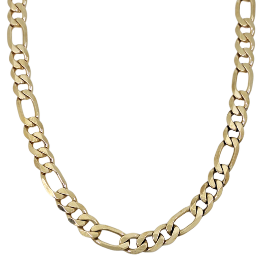 9ct Yellow Gold Figaro Chain 27"
