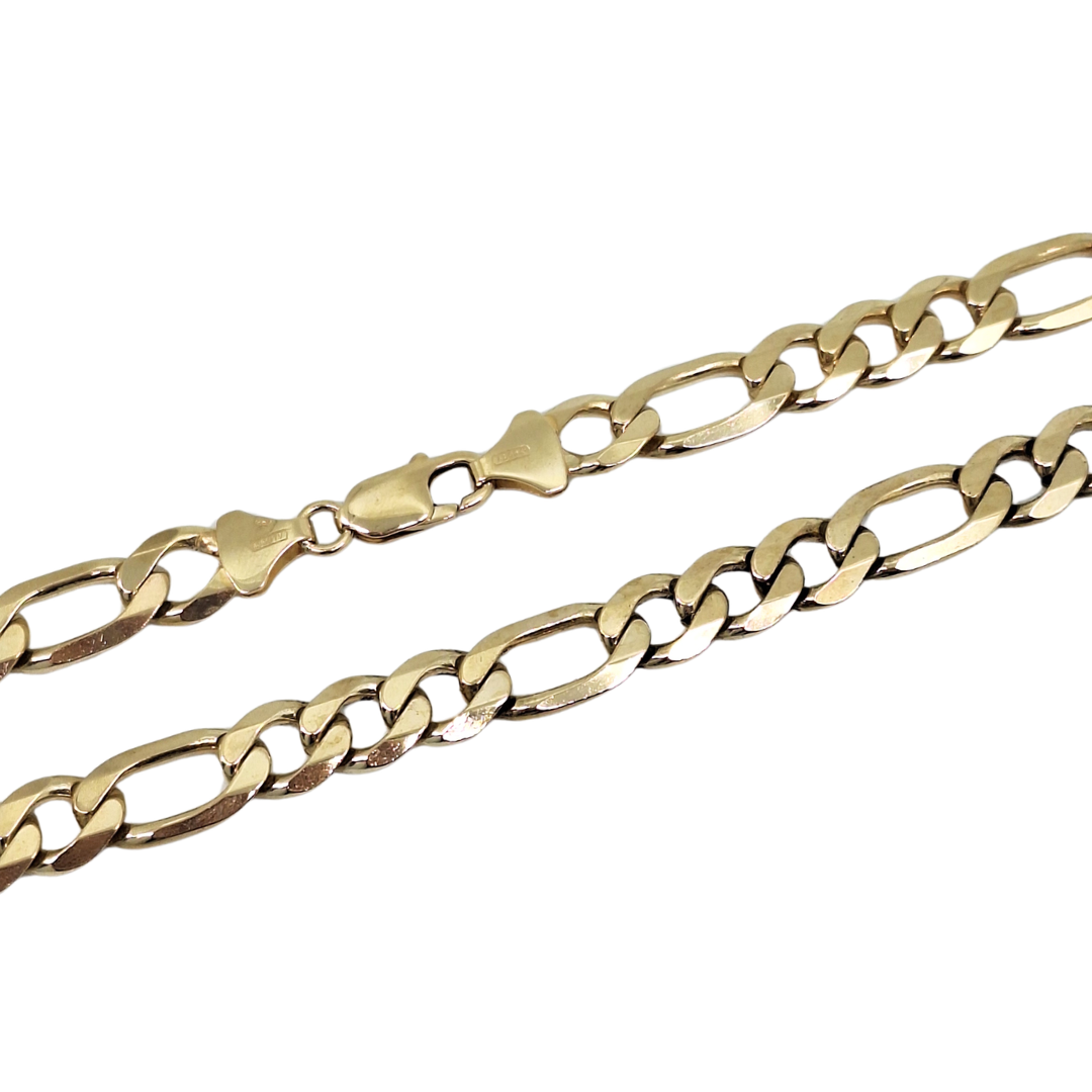 9ct Yellow Gold Figaro Chain 27"