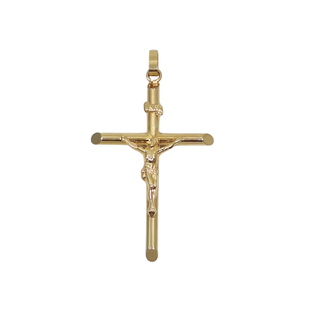 9ct Yellow Gold Crucifix Cross Pendant