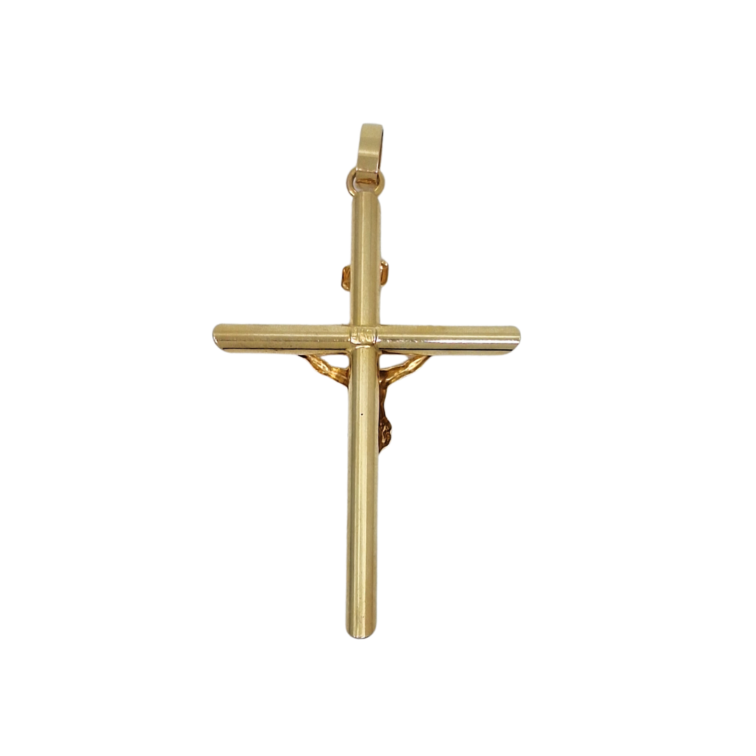 9ct Yellow Gold Crucifix Cross Pendant