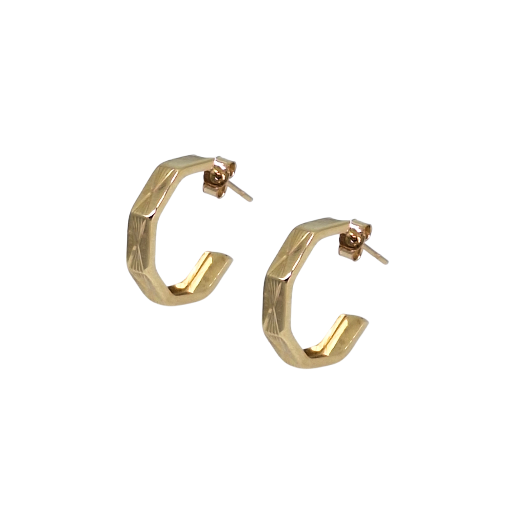 9ct Yellow Gold Hoop Earrings