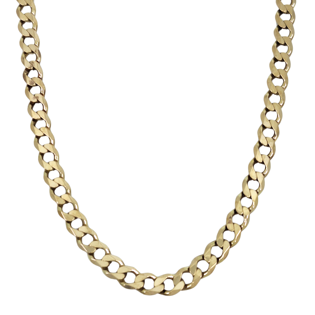 9ct Yellow Gold Curb Chain 26"