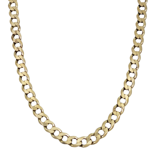 9ct Yellow Gold Curb Chain 26"