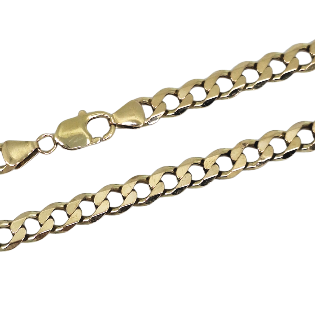9ct Yellow Gold Curb Chain 26"
