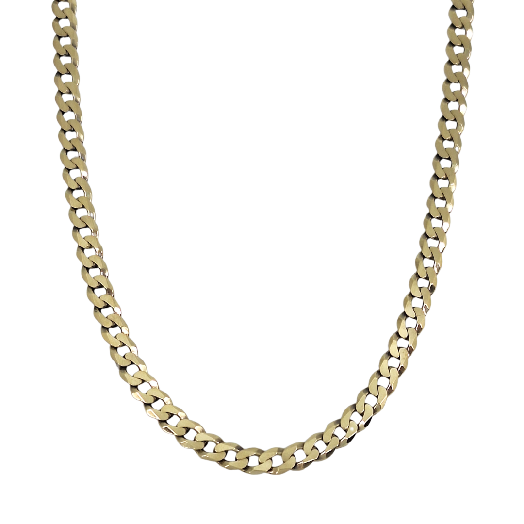 9ct Yellow Gold Curb Chain 18"