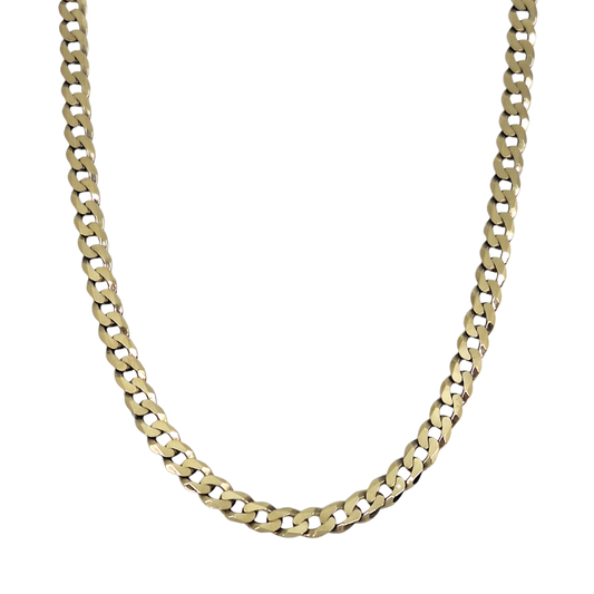 9ct Yellow Gold Curb Chain 18"