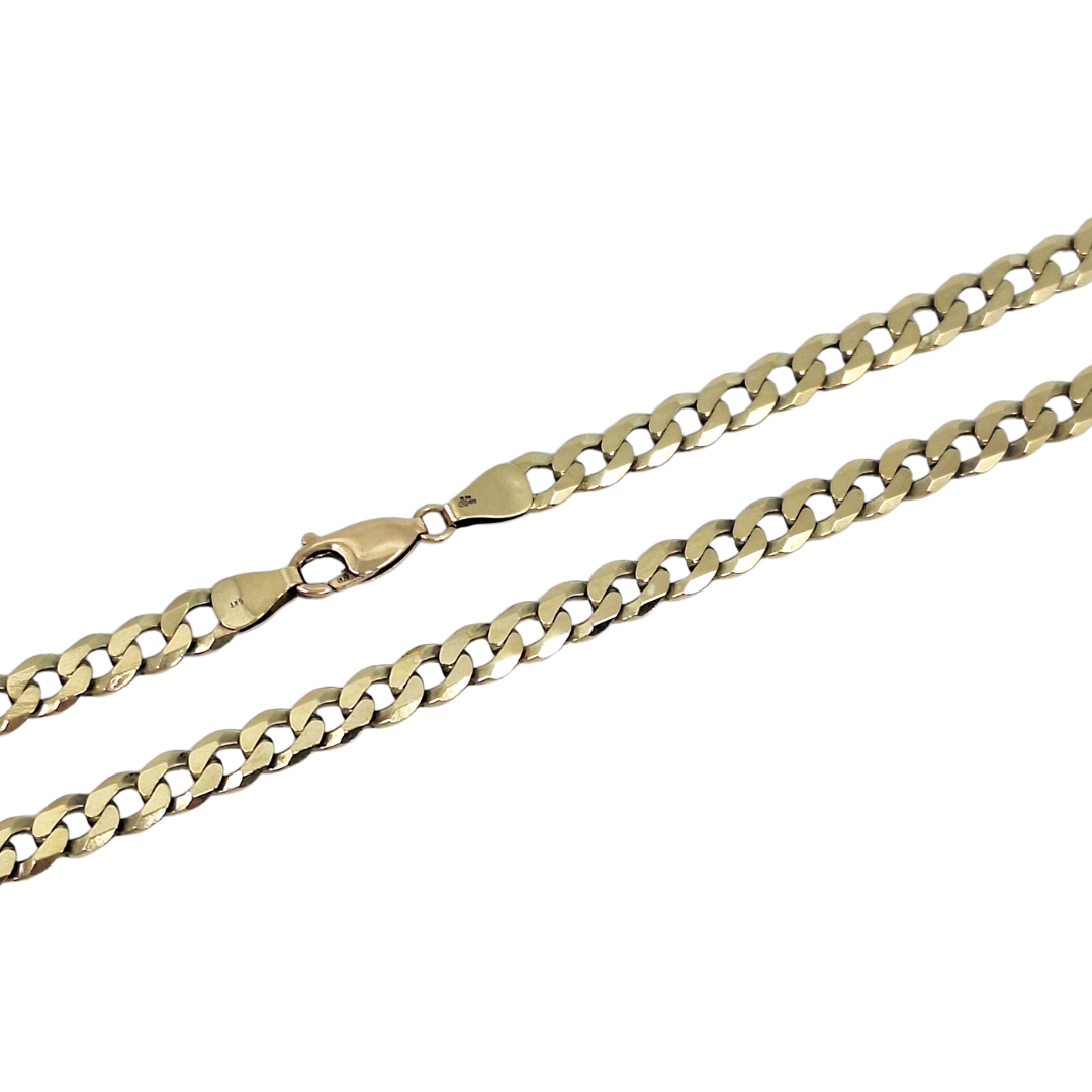 9ct Yellow Gold Curb Chain 18"
