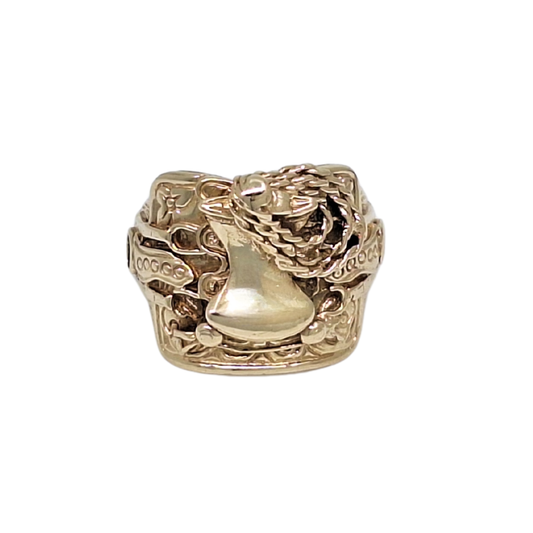 9ct Yellow Gold Saddle Ring