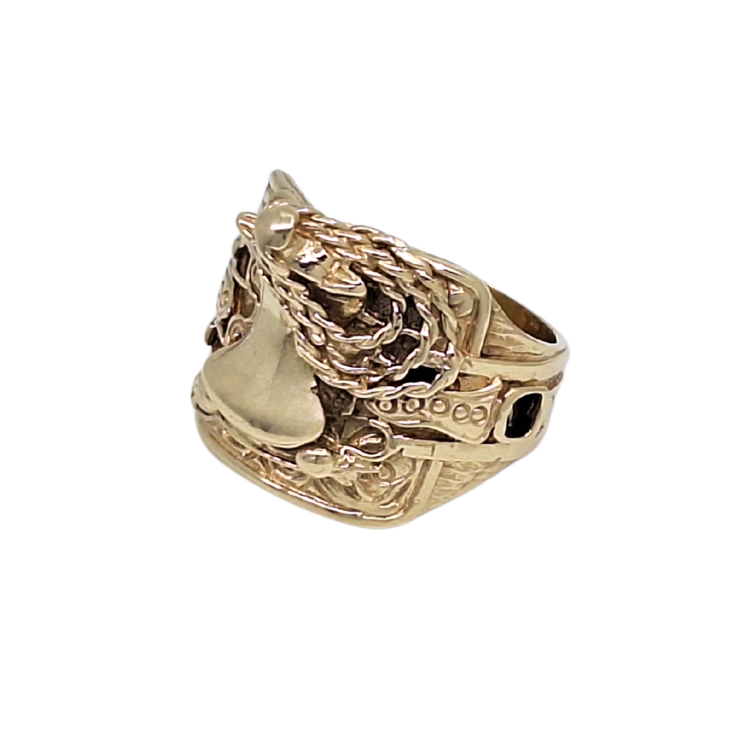 9ct Yellow Gold Saddle Ring