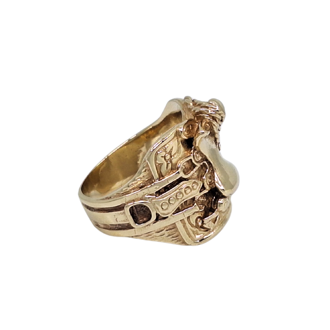 9ct Yellow Gold Saddle Ring