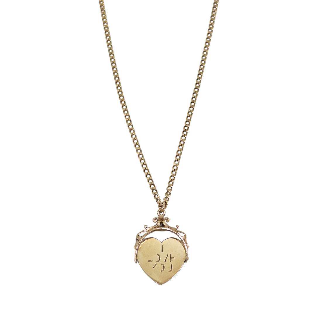 9ct Yellow Gold I LOVE YOU Pendant & Chain 20"