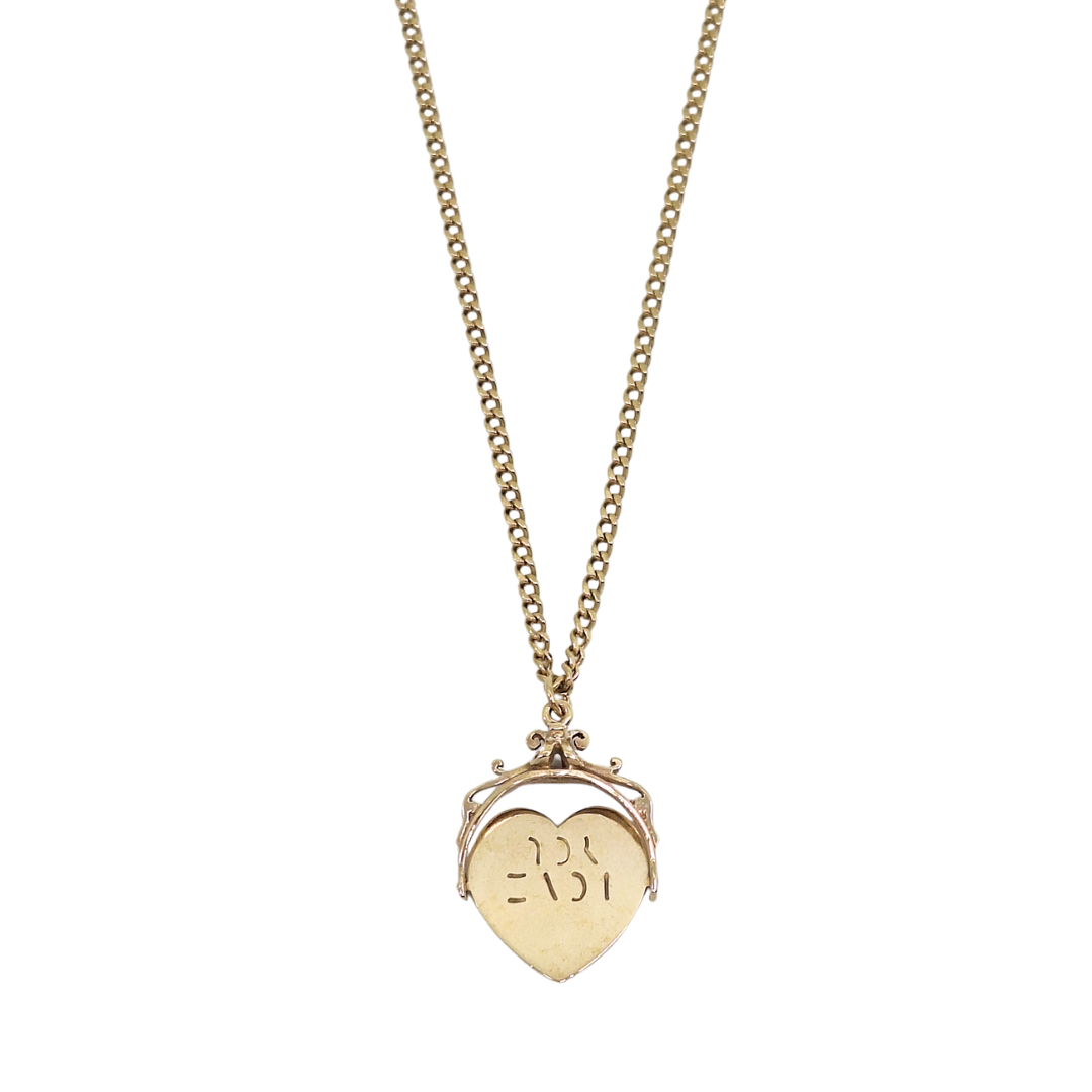 9ct Yellow Gold I LOVE YOU Pendant & Chain 20"