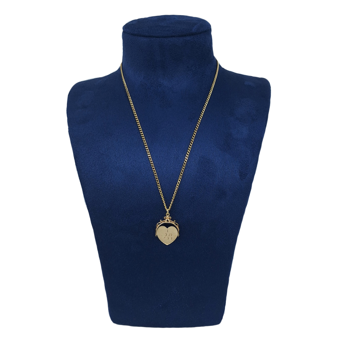 9ct Yellow Gold I LOVE YOU Pendant & Chain 20"