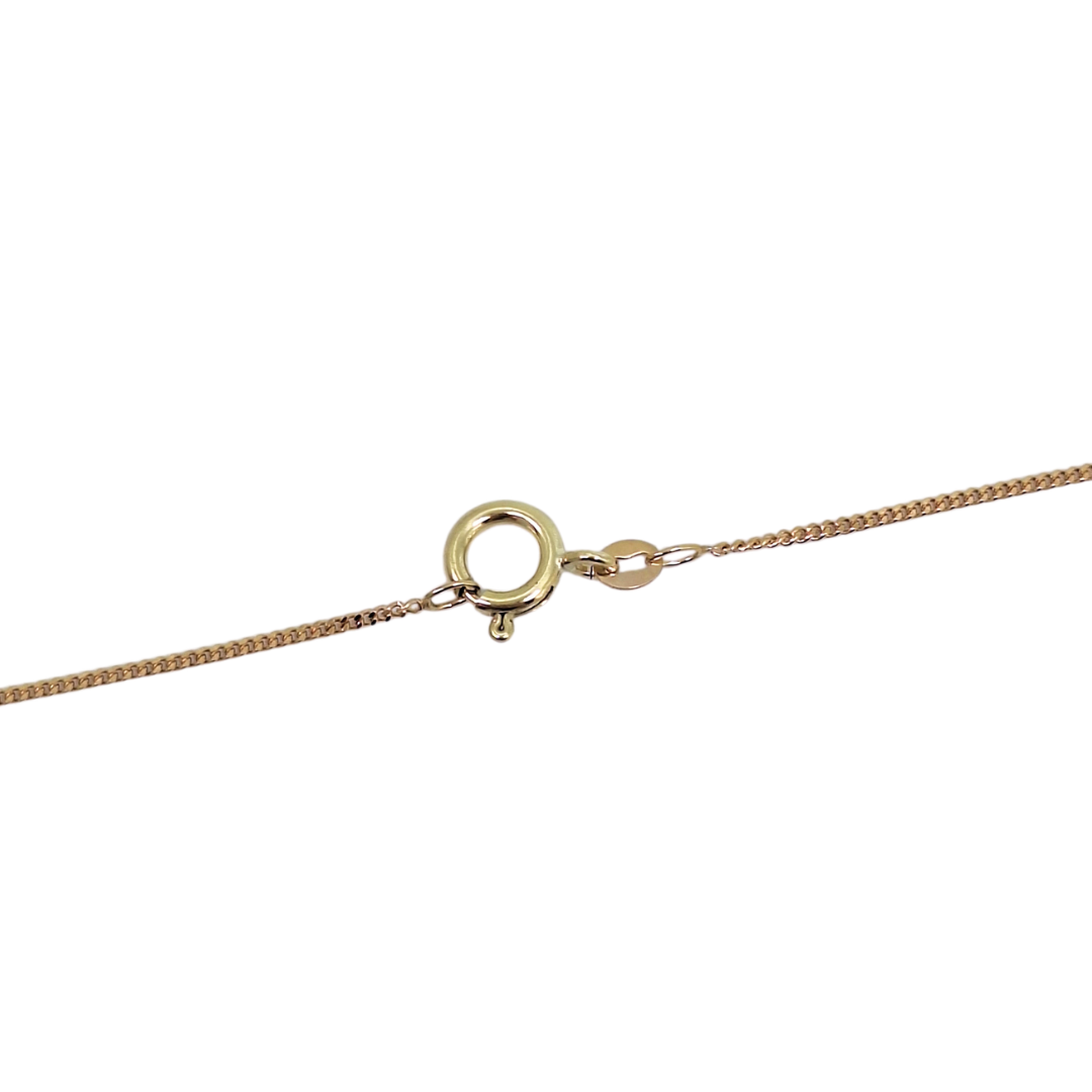 9ct Yellow Gold St Christopher & Chain 21"