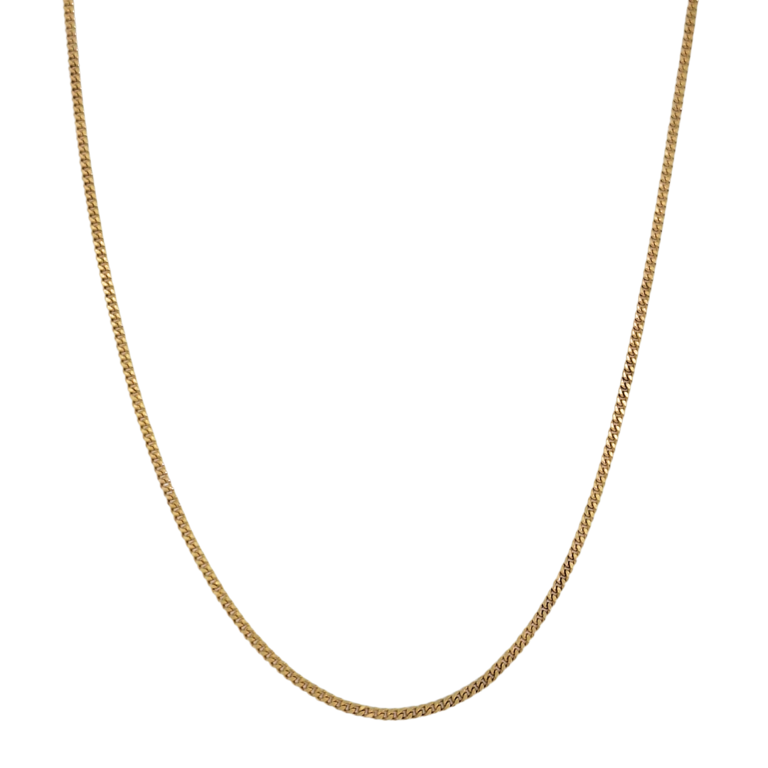 9ct Yellow Gold Fine Curb Chain 18"