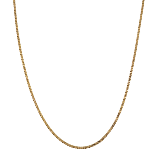 9ct Yellow Gold Fine Curb Chain 18"