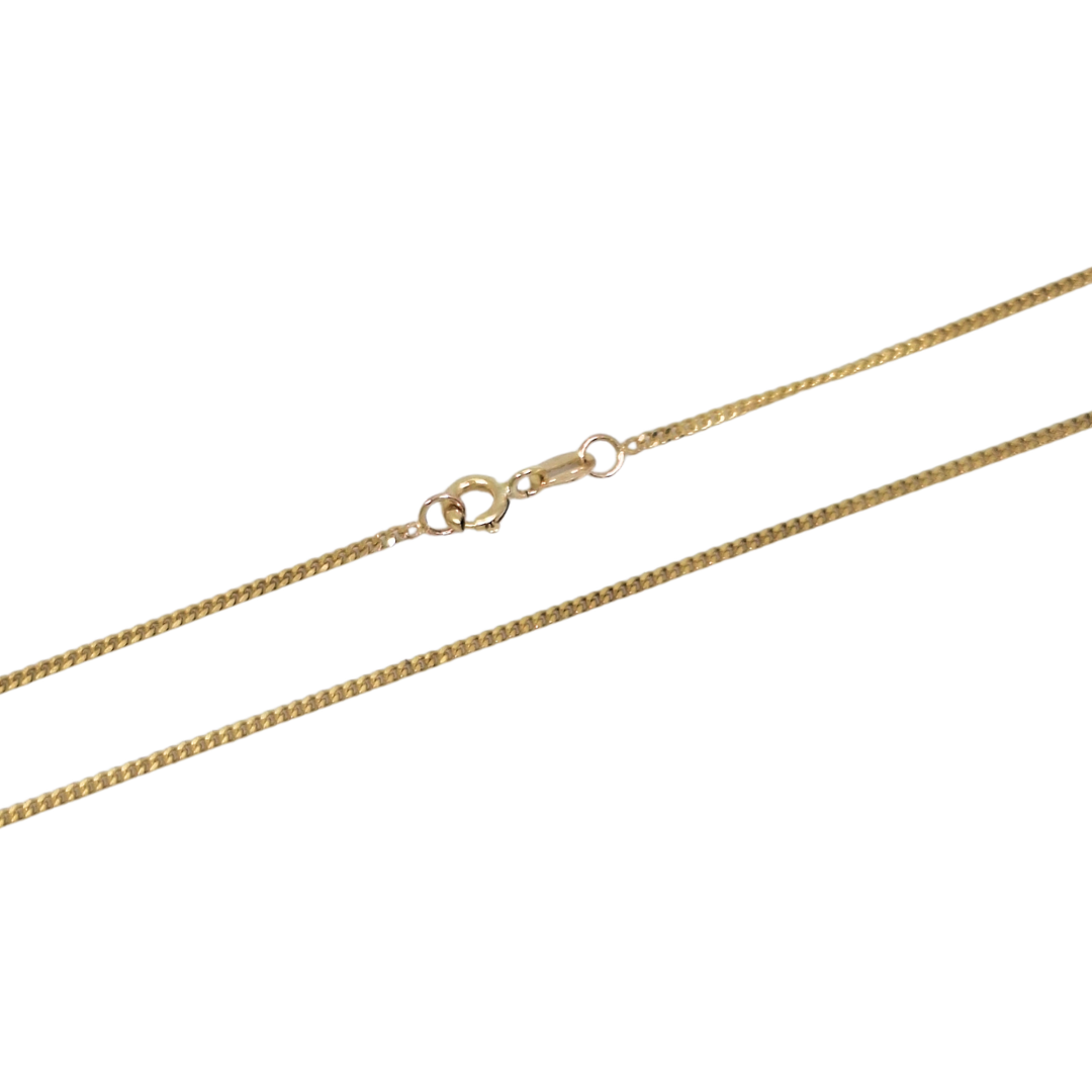 9ct Yellow Gold Fine Curb Chain 18"
