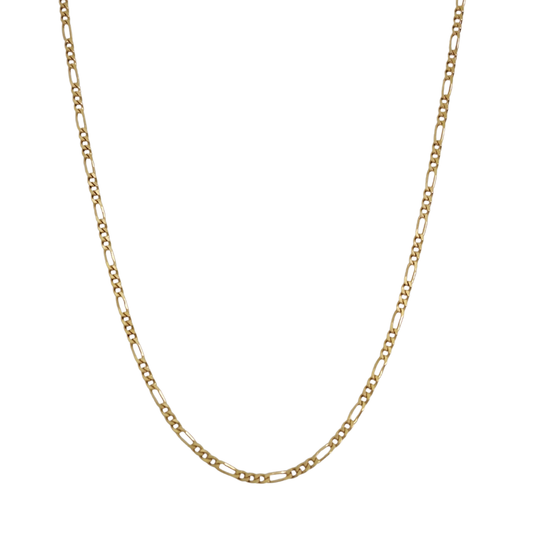 18ct Yellow Gold Figaro Chain 22"