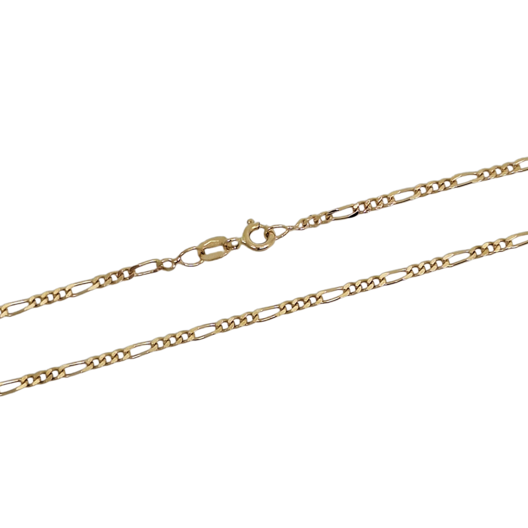 18ct Yellow Gold Figaro Chain 22"