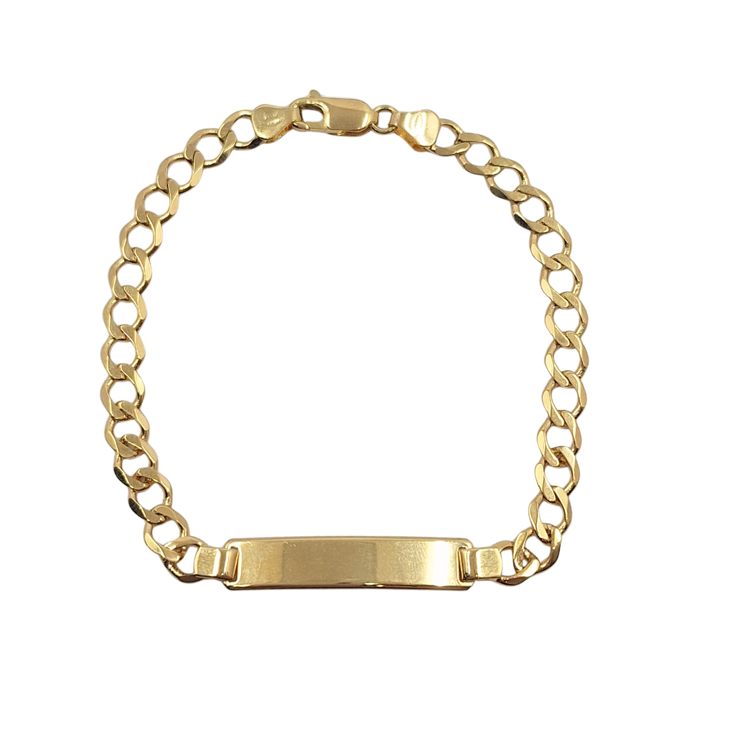 9ct Yellow Gold Curb ID Bracelet