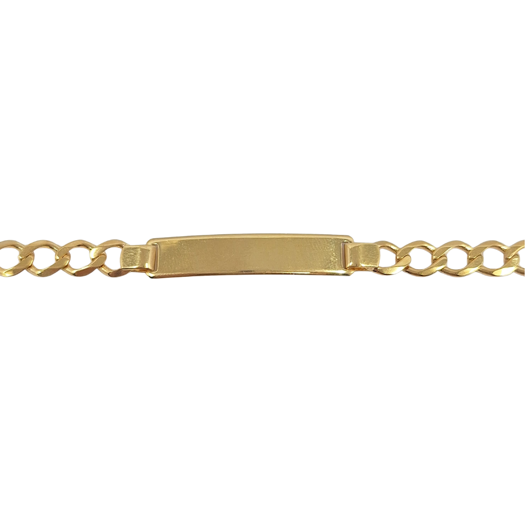 9ct Yellow Gold Curb ID Bracelet