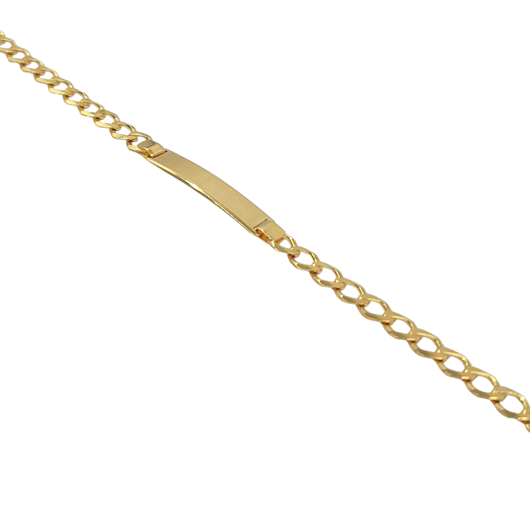 9ct Yellow Gold Curb ID Bracelet