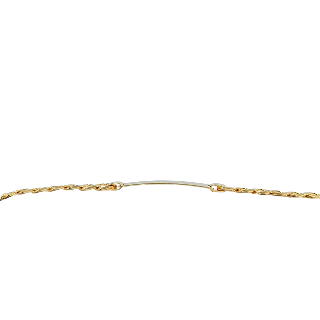 9ct Yellow Gold Curb ID Bracelet