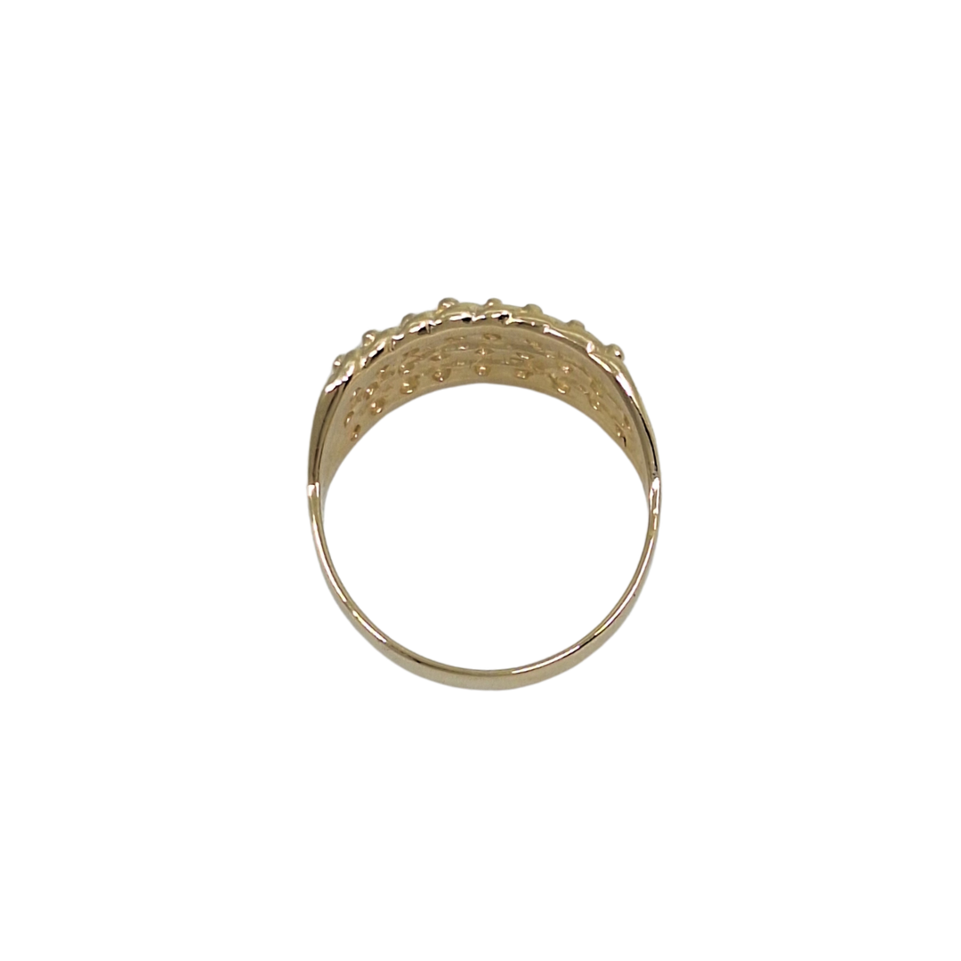 9ct Yellow Gold Open Link Keeper Ring