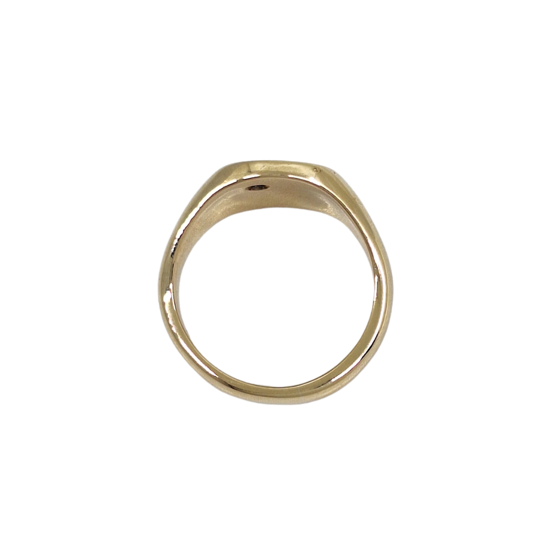 9ct Yellow Gold Diamond Set Signet Ring