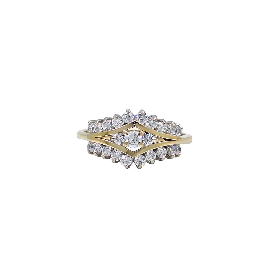 9ct Yellow Gold Cubic Zirconia Ring