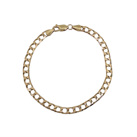 9ct Yellow Gold Curb Bracelet 8.5"