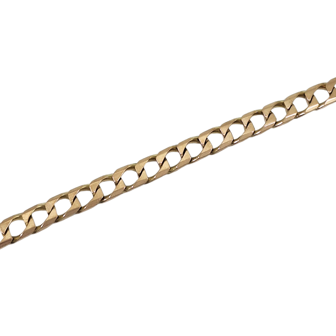 9ct Yellow Gold Curb Bracelet 8.5"