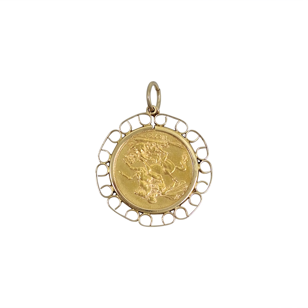 Full Sovereign Pendant 1872
