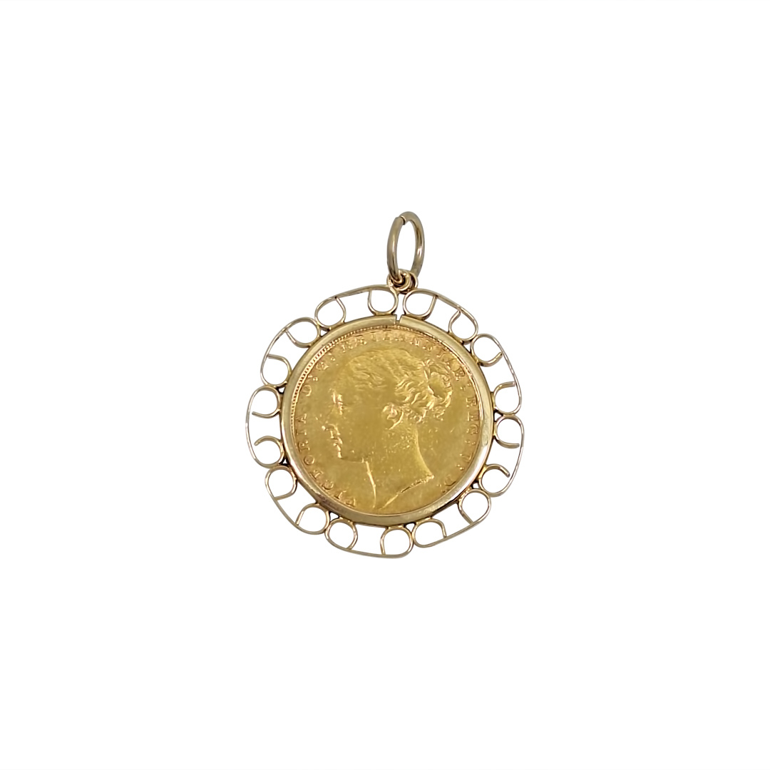 Full Sovereign Pendant 1872