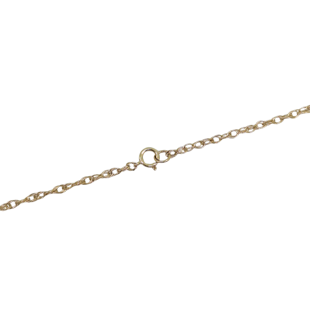 9ct Yellow Gold Ingot & Chain 18"
